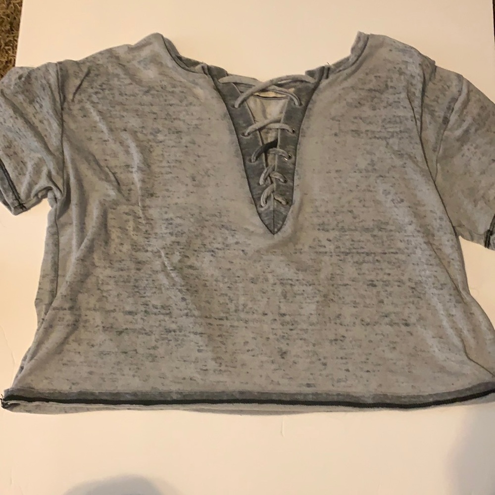 Grey crop top from heart & hips